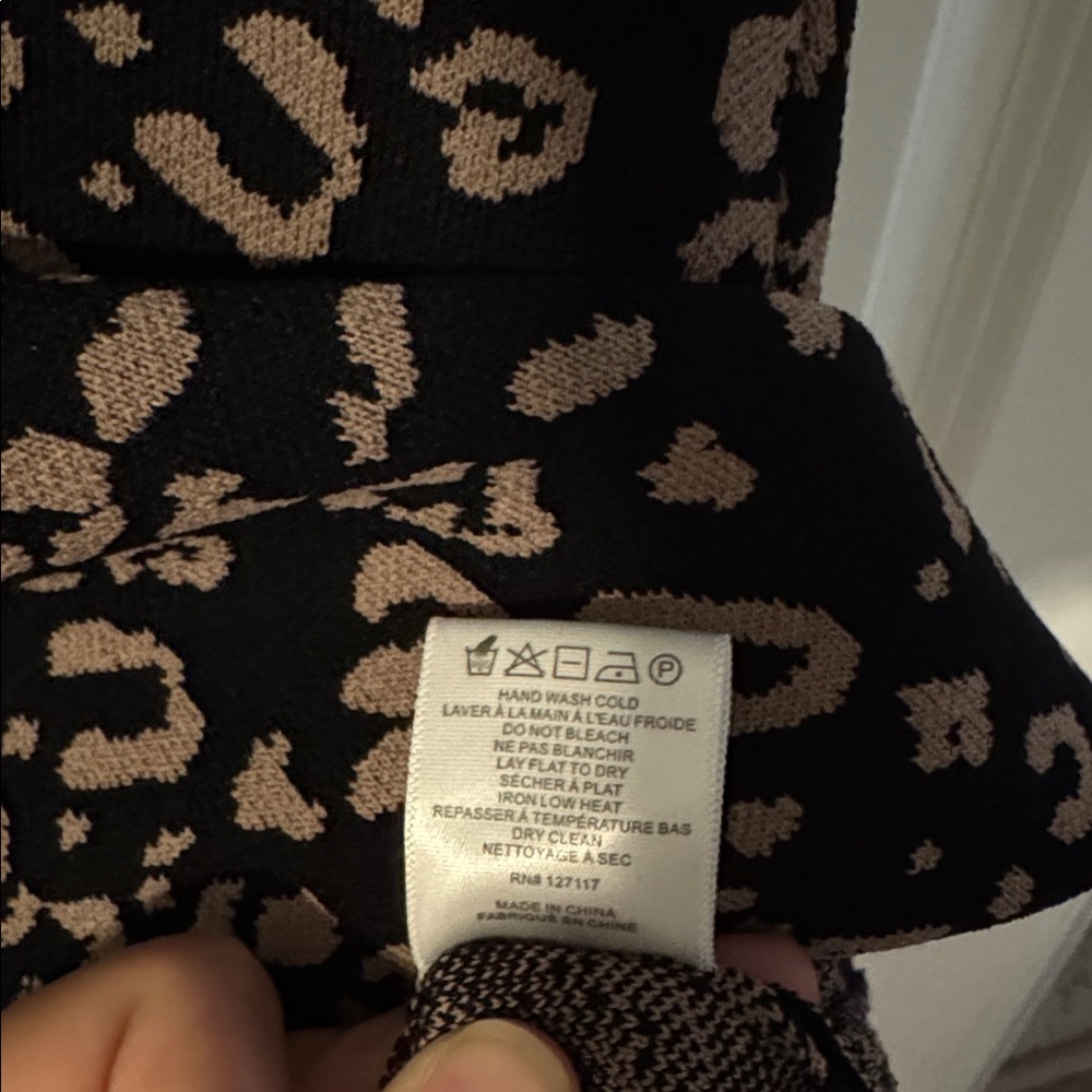 Belle Badgley Mischka Leopard Print Sweater Dress - Picture 8 of 8